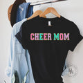 Cheer Mom ONE LINE Faux Chenille Letters Graphic Tee