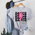 Dance Mama Pink Neon Lightning Bolt Graphic Tee