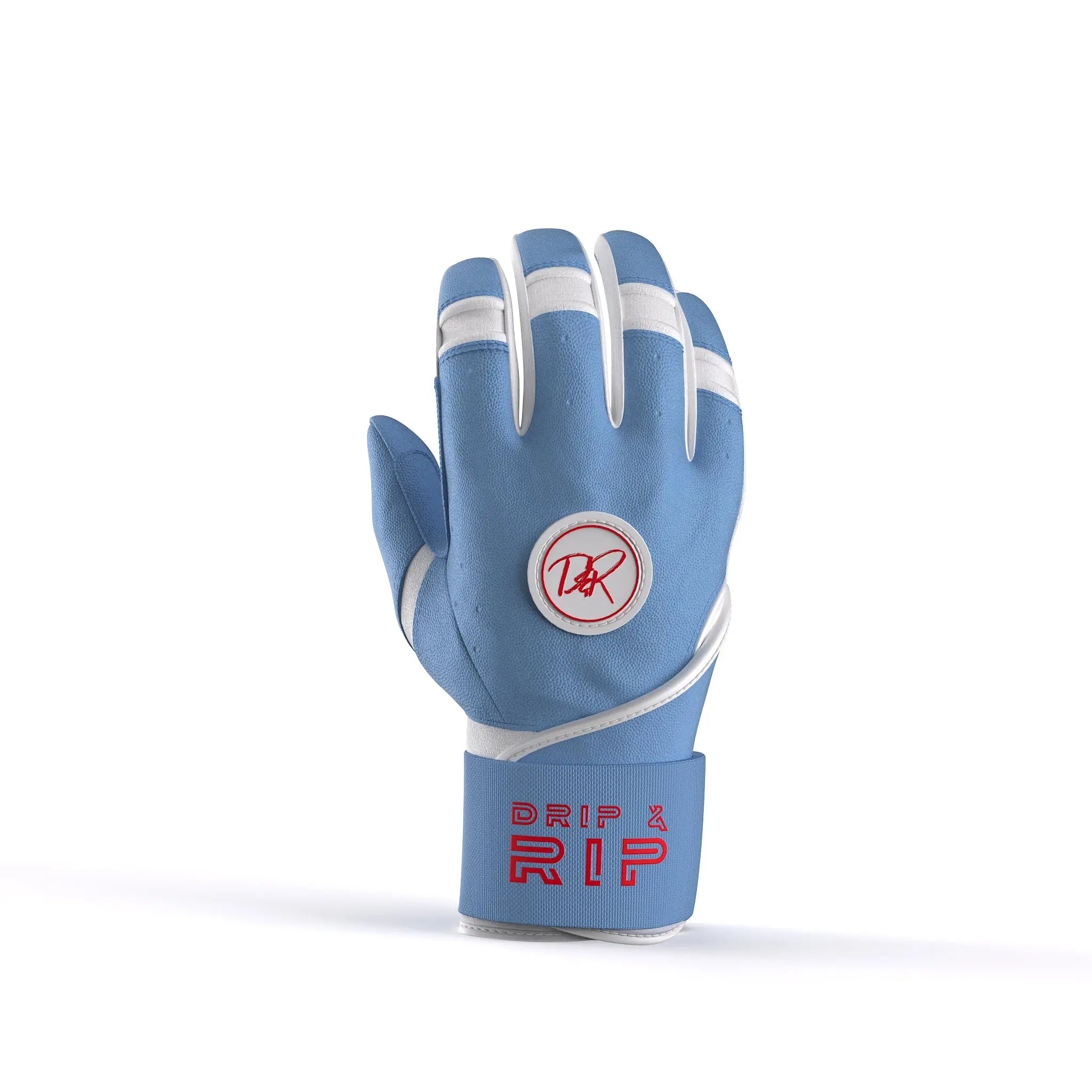 Drip & Rip™ "Baller" Series Premium Leather Long Cuff Batting Glove Cotton Candy
