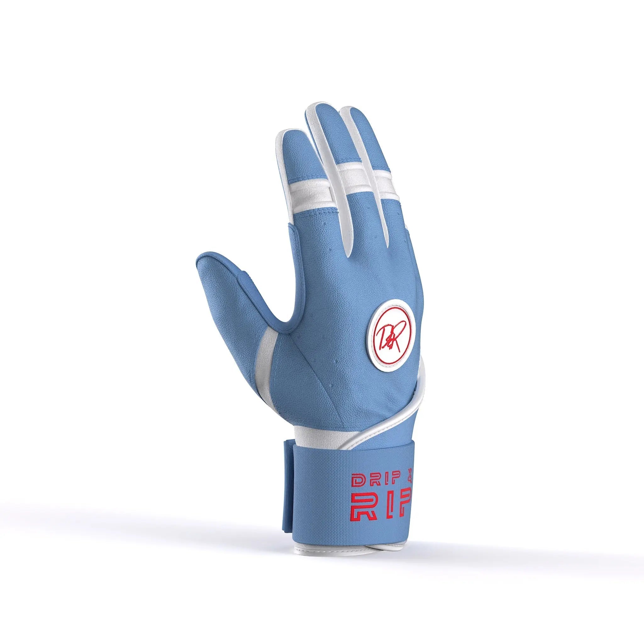 Drip & Rip™ "Baller" Series Premium Leather Long Cuff Batting Glove Cotton Candy