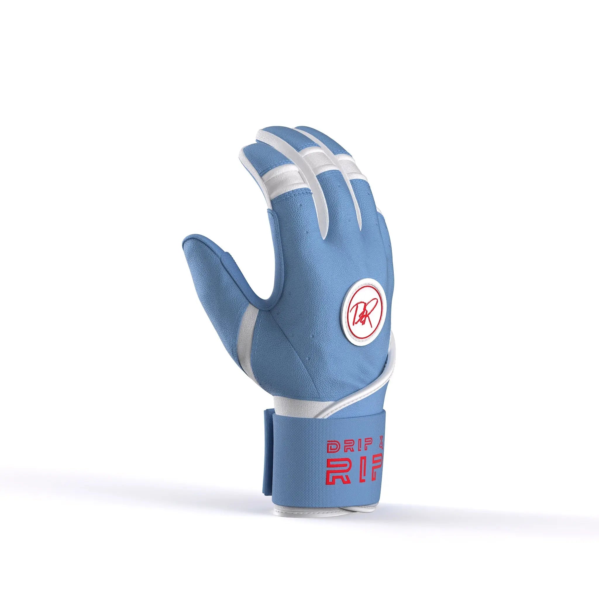 Drip & Rip™ "Baller" Series Premium Leather Long Cuff Batting Glove Cotton Candy