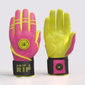 Drip & Rip™ 'Baller' Series Premium Leather Long Cuff Batting Glove Pink Lemonade