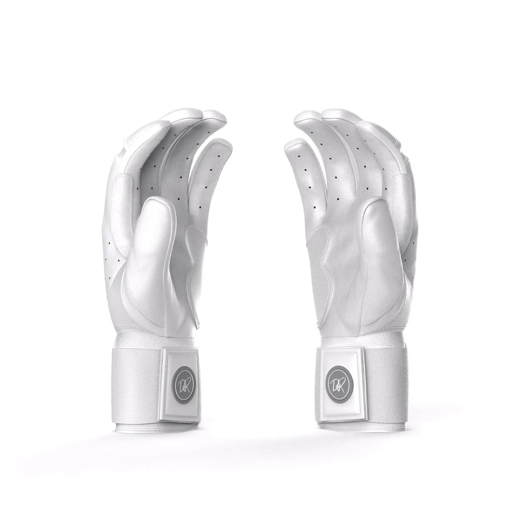 Drip & Rip™ "Baller" Series Premium Leather Long Cuff Batting Gloves Specter