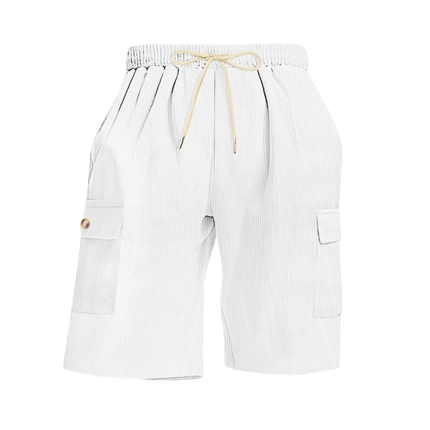 Mens Corduroy Multi-Pocket Shorts For Sports