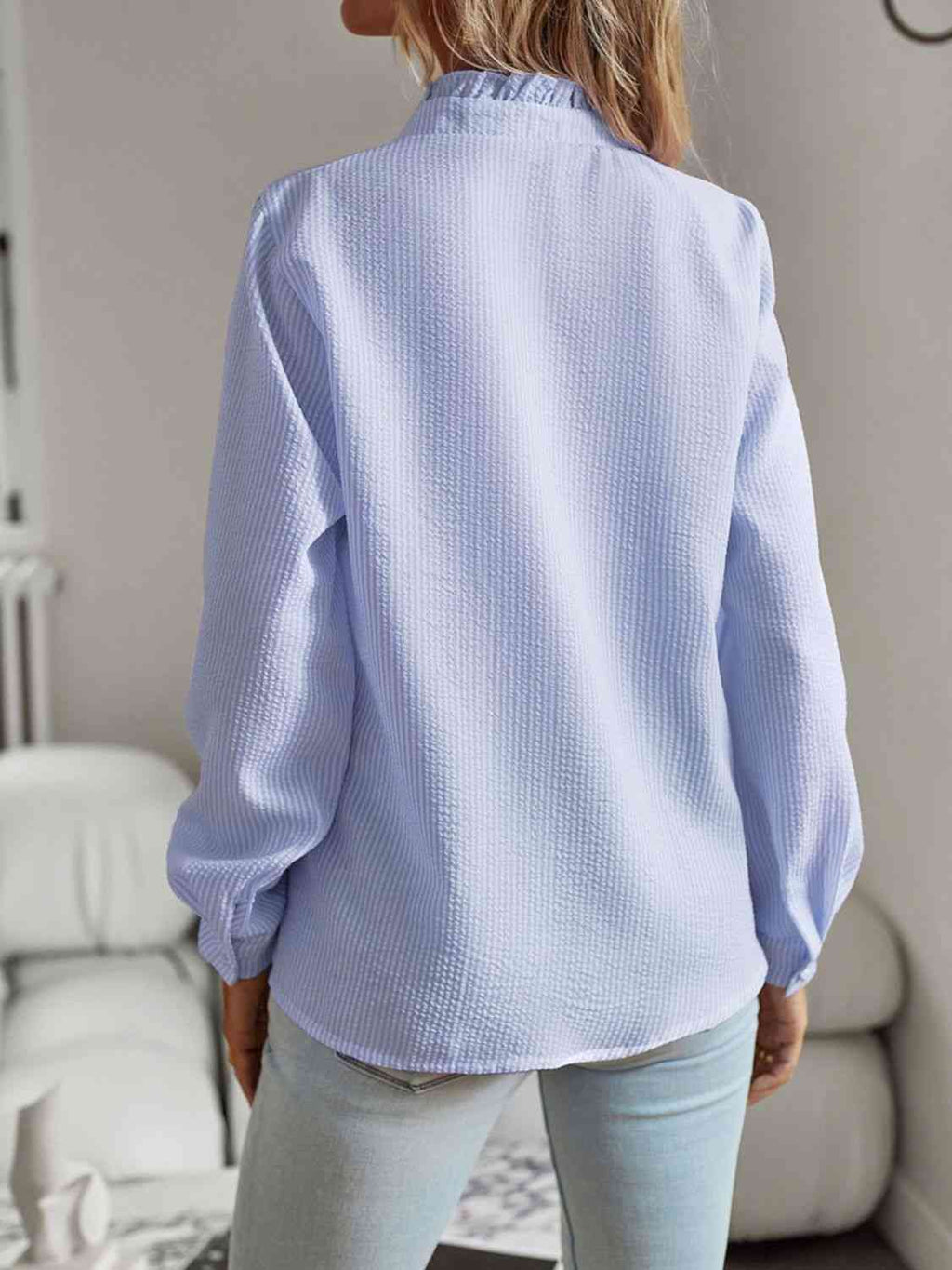 Stylish Ruffle Trim Shirt for Modern Trends