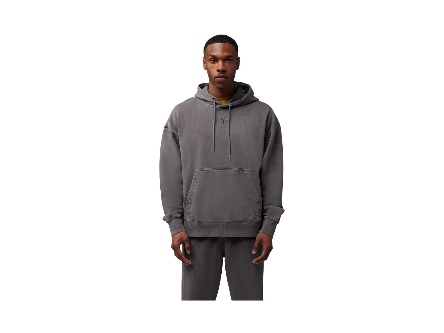 Fox Racing 25 Wordmark Hoodie Medium Grey Shirt