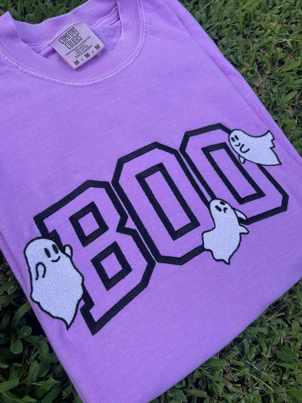 BOO Embroidered Comfort Color Tee
