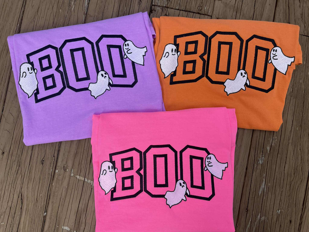 BOO Embroidered Comfort Color Tee