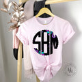 Galaxy Leopard Monogram Graphic Tee