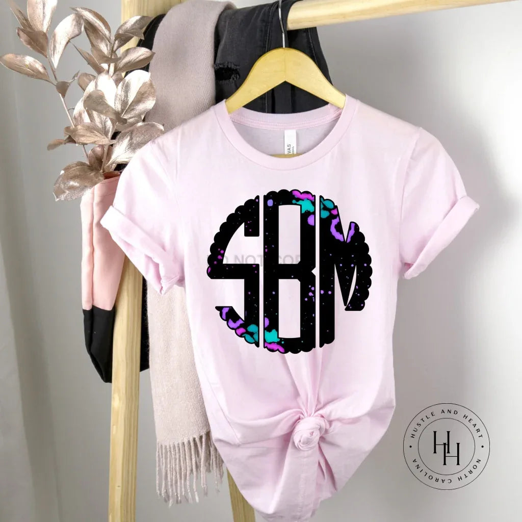 Galaxy Leopard Monogram Graphic Tee