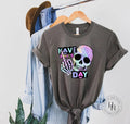 Have A Nice Day Neon Skull Graphic Tee