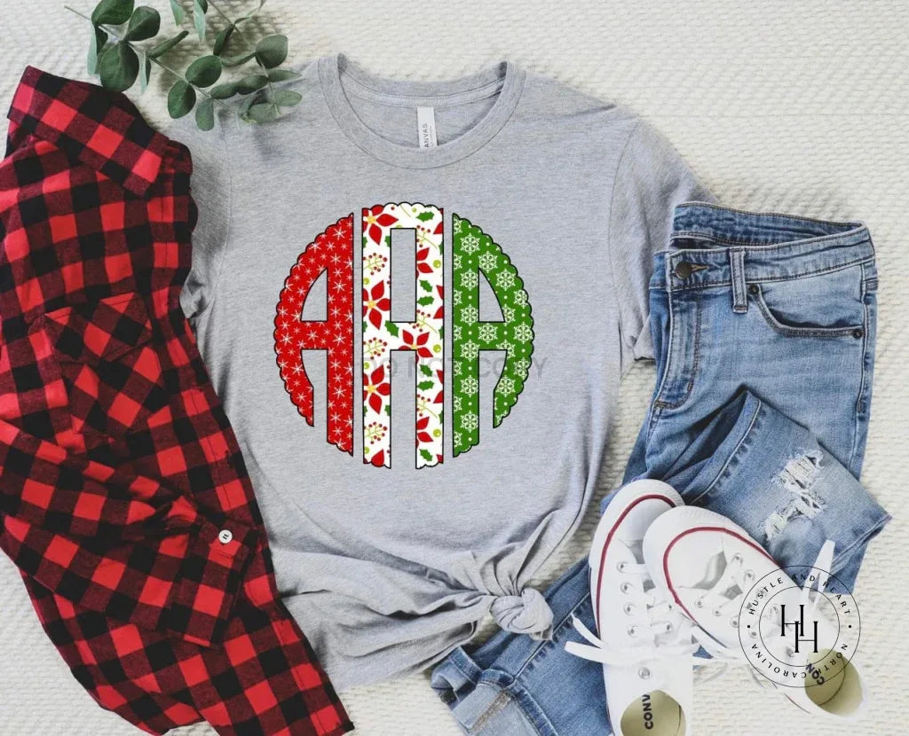 Holiday Trio Monogram Graphic Tee