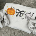 Pumpkins Coquette Faux Embroidery Preppy Graphic Tee