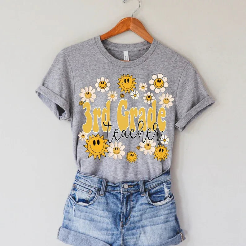 3rd grade teacher Retro Graphic Tee