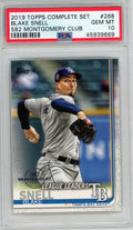 Graded 2019 Topps Complete Set Blake Snell #268 582 Montgomery Club Baseball Card PSA 10 Gem Mint