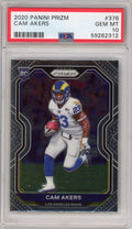 Graded 2020 Panini Prizm Cam Akers #376 Rookie RC Football Card PSA 10 Gem Mint