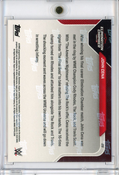 2025 Topps Now WWE John Cena #29 Red /5 Vicious Turn Stuns the World Wrestling Card