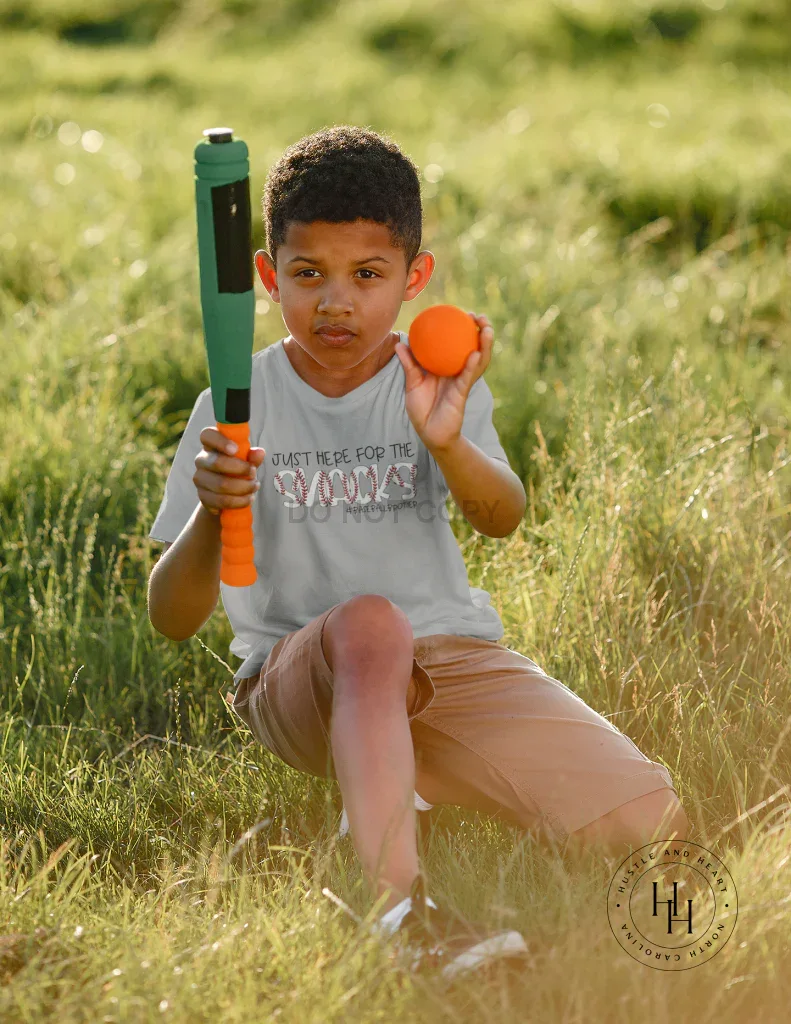 Just Here for the Snacks #baseballbrother Graphic Tee