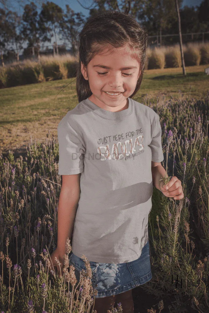 Just Here for the Snacks #baseballsister Graphic Tee