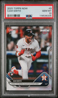 Graded 2025 Topps Now Cam Smith #9 Rookie RC Baseball Card PSA 10 Gem Mint