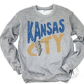 Kansas City Royal Blue/Gold Lightning Bolt Graphic Tee