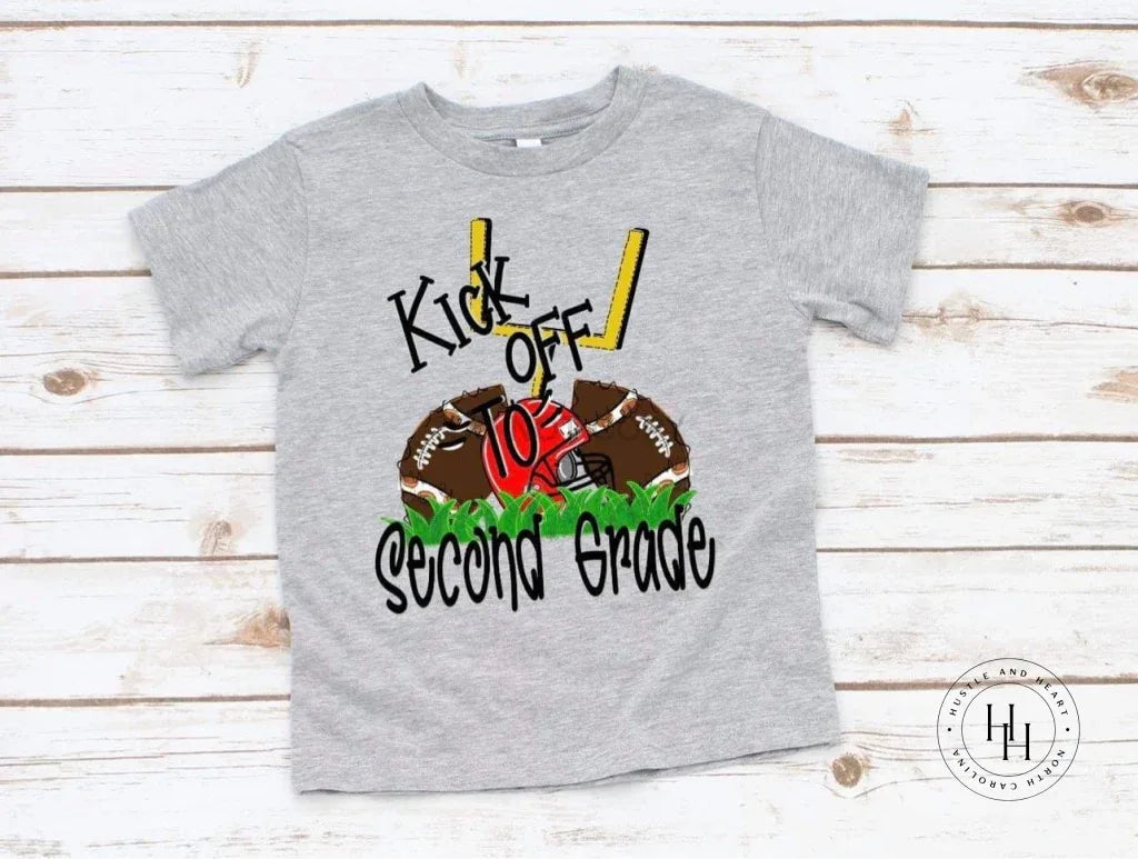 Kick off To Second Grade Graphic Tee