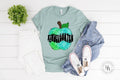 Kindergarten Blue Watercolor Apple Graphic Tee