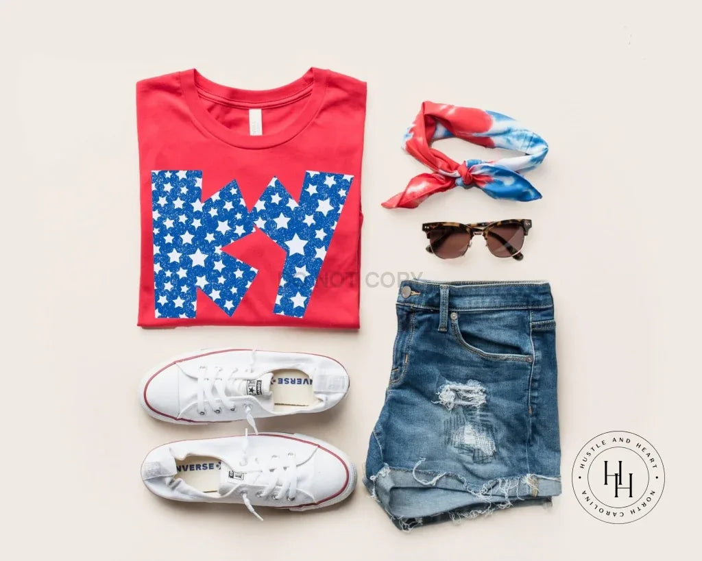 KY Retro Distressed Star Graphic Tee