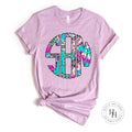 Leopard Brush Monogram Graphic Tee