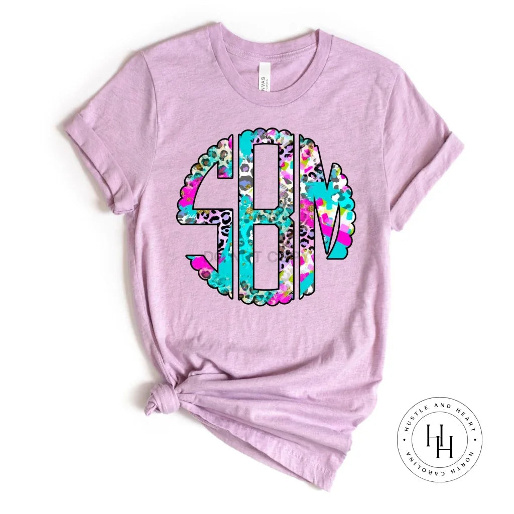 Leopard Brush Monogram Graphic Tee