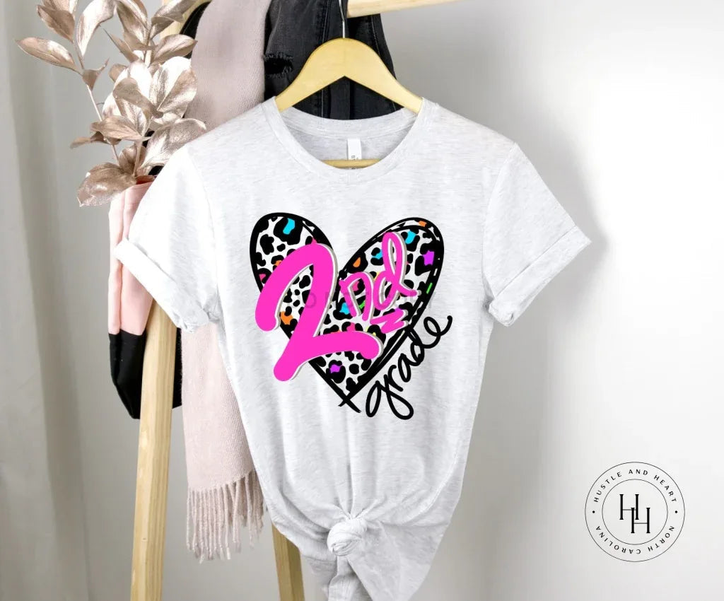 Leopard Heart- 2nd Grade Graphic Tee