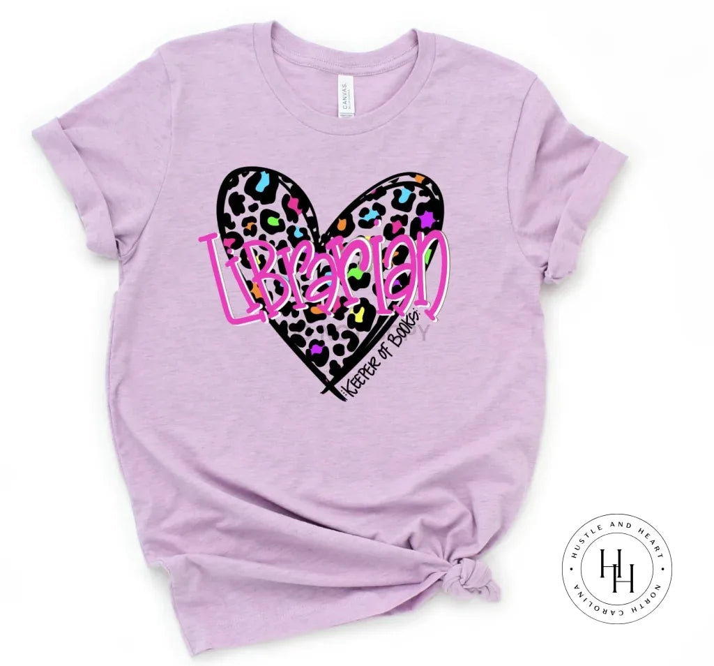 Leopard Heart- Librarian Graphic Tee