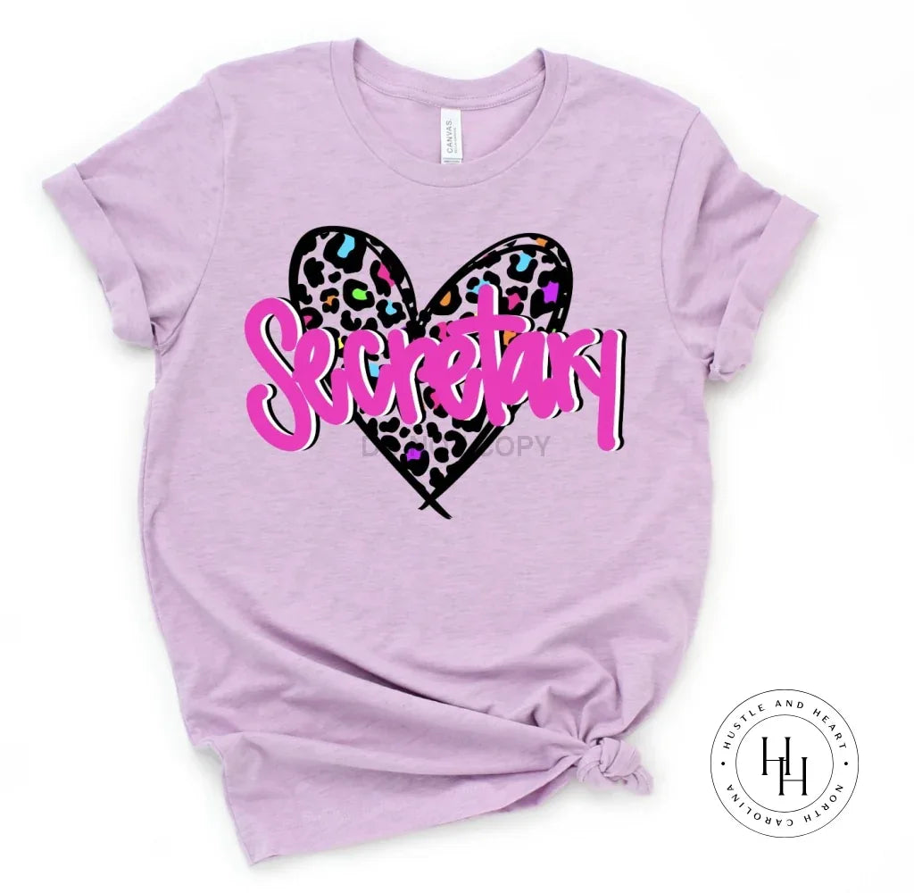 Leopard Heart- Secretary Graphic Tee