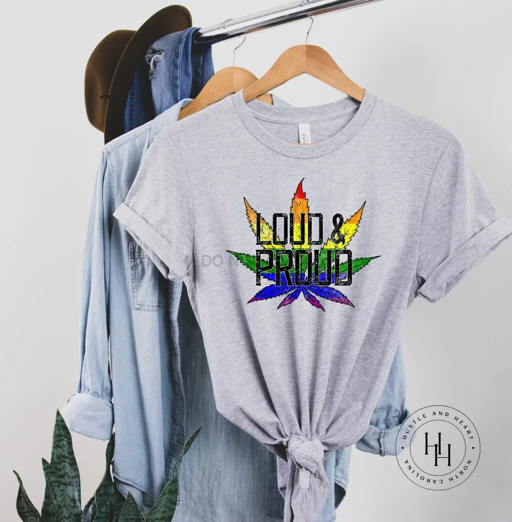 Loud & Proud Leaf 420 Pride Graphic Tee