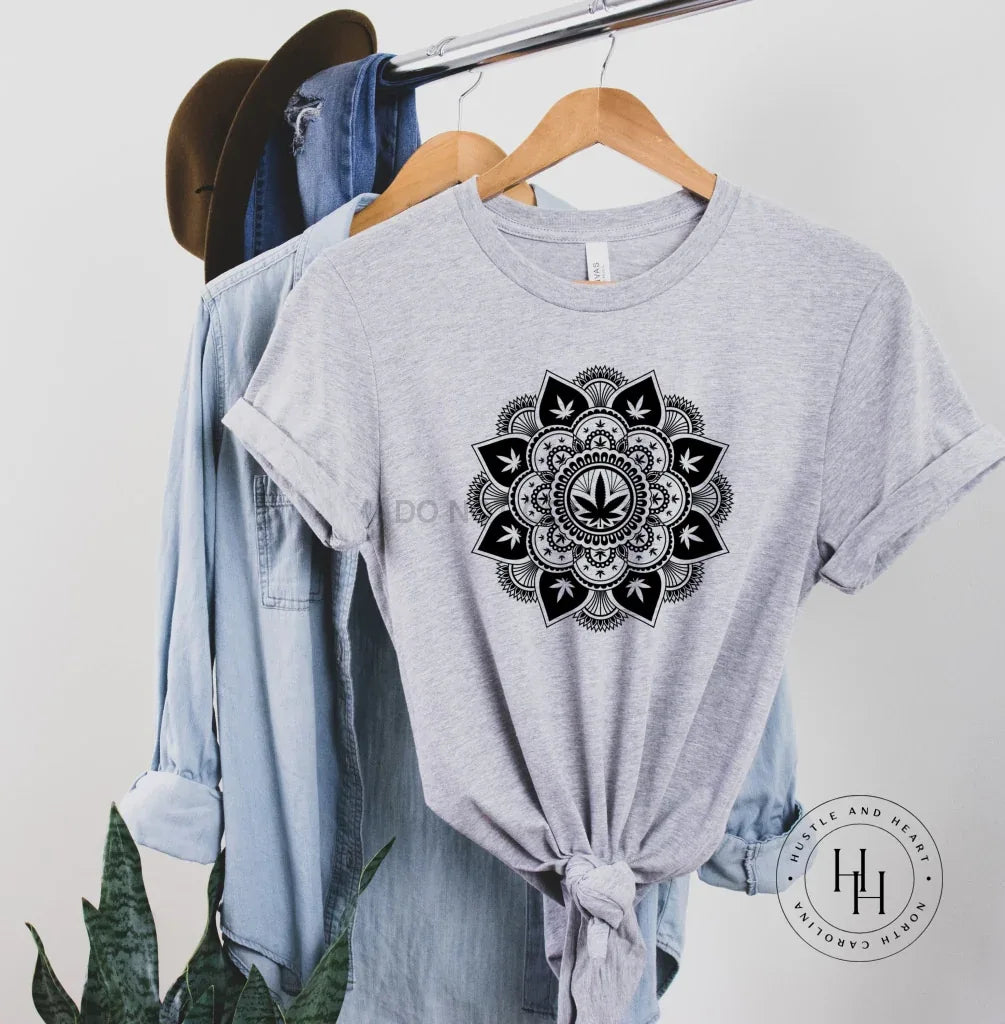 Marijuana Leaf Mandala Graphic Tee