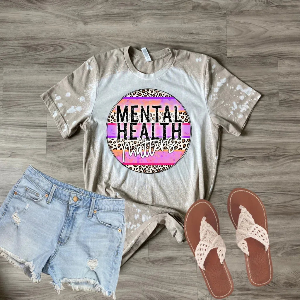 Mental Health Matters Bleach Graphic Tee