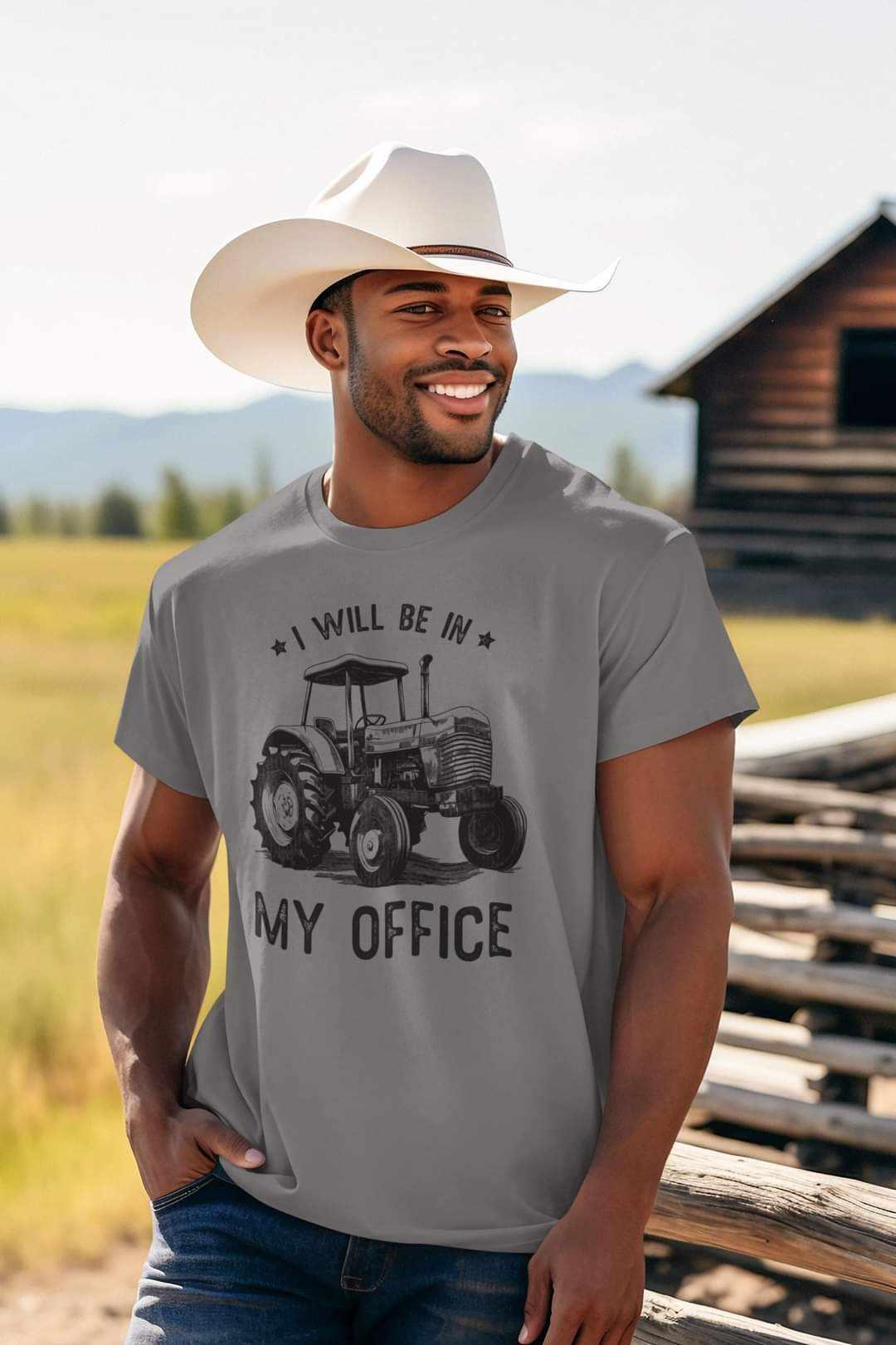 I'll Be In My Office Tractor Graphic Tee