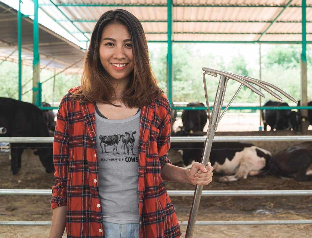 Easily Distracted by Cows Graphic Tee