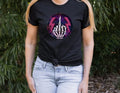 Middle Finger Grunge Circle Graphic Tee