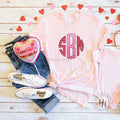 Mixed Valentine's Trio Monogram Graphic Tee