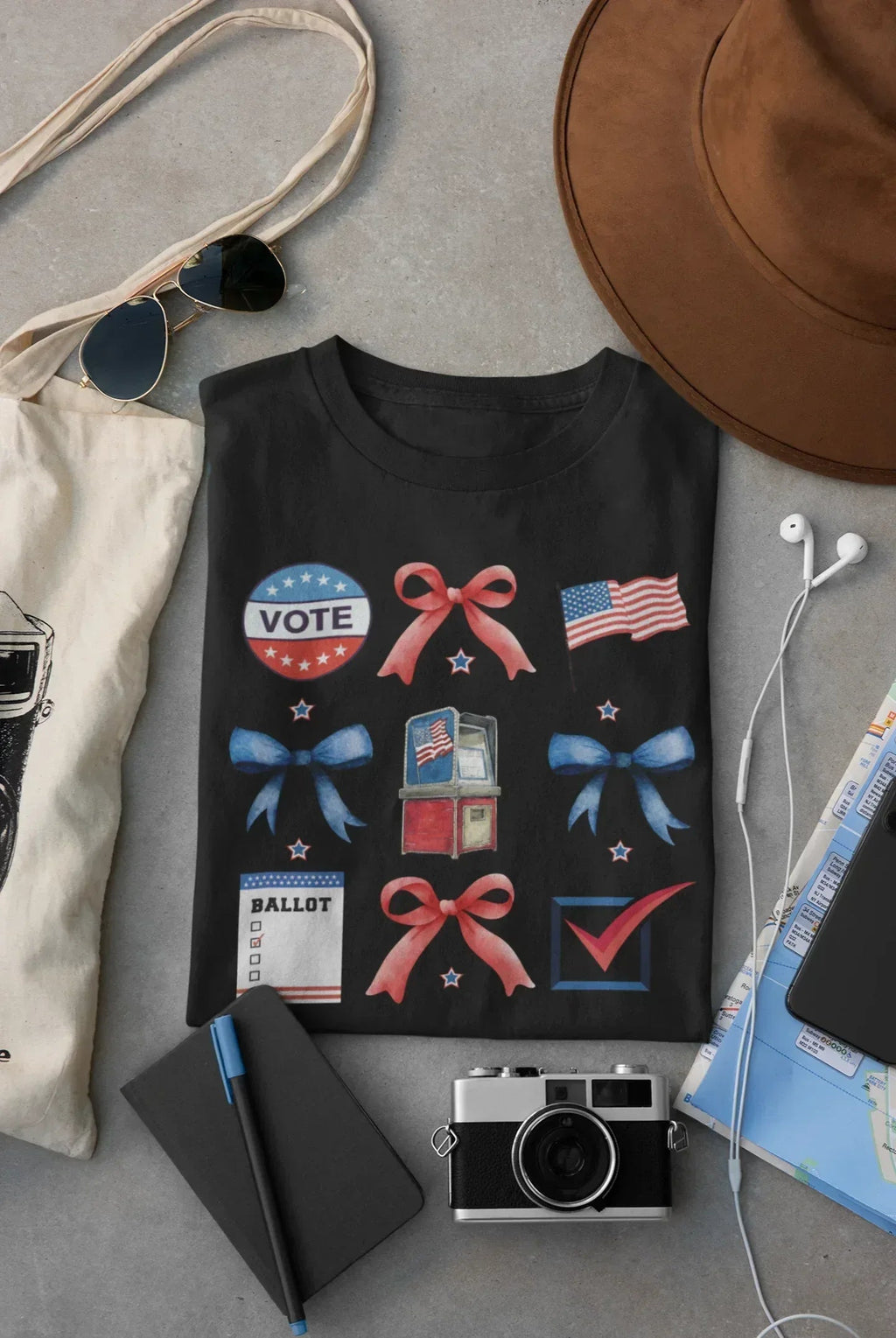 Voting Coquette Bow Preppy Graphic Tee