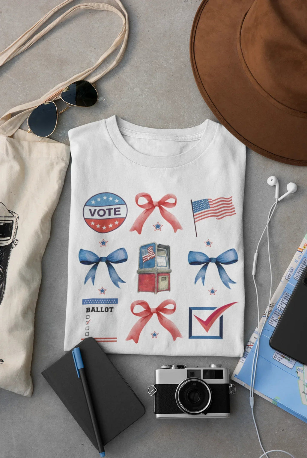 Voting Coquette Bow Preppy Graphic Tee