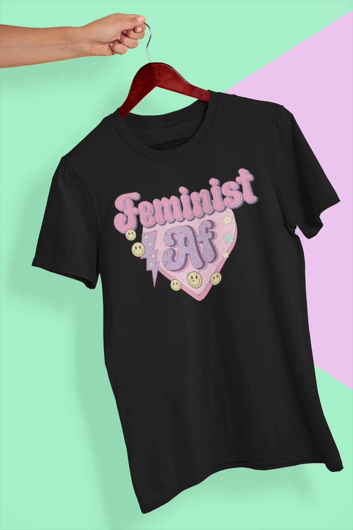 Feminist AF Grunge Heart Graphic Tee