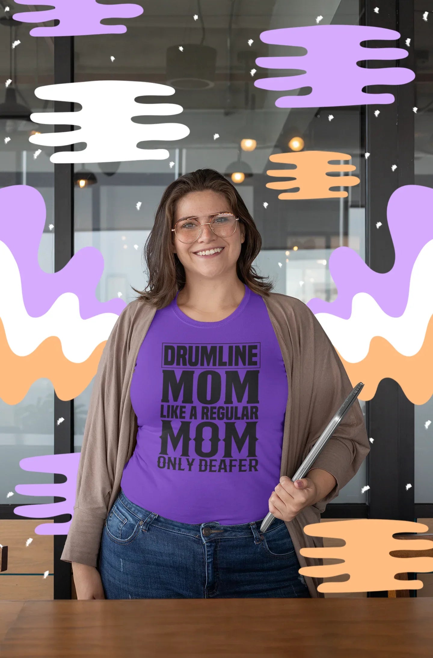 Drumline Mom Like A Regular Mom Only Deafer Graphic Tee