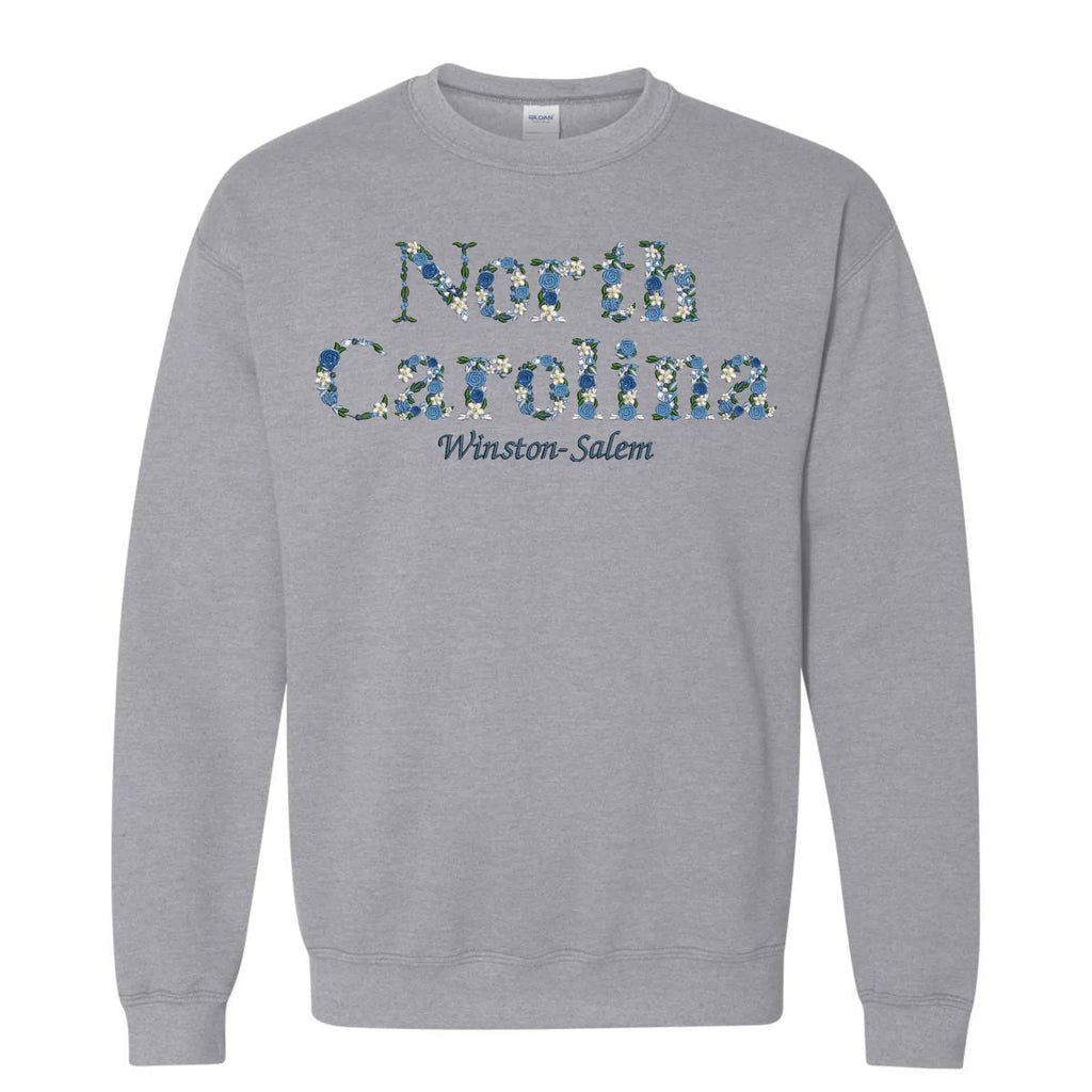 Custom Floral Embroidered Sweatshirt