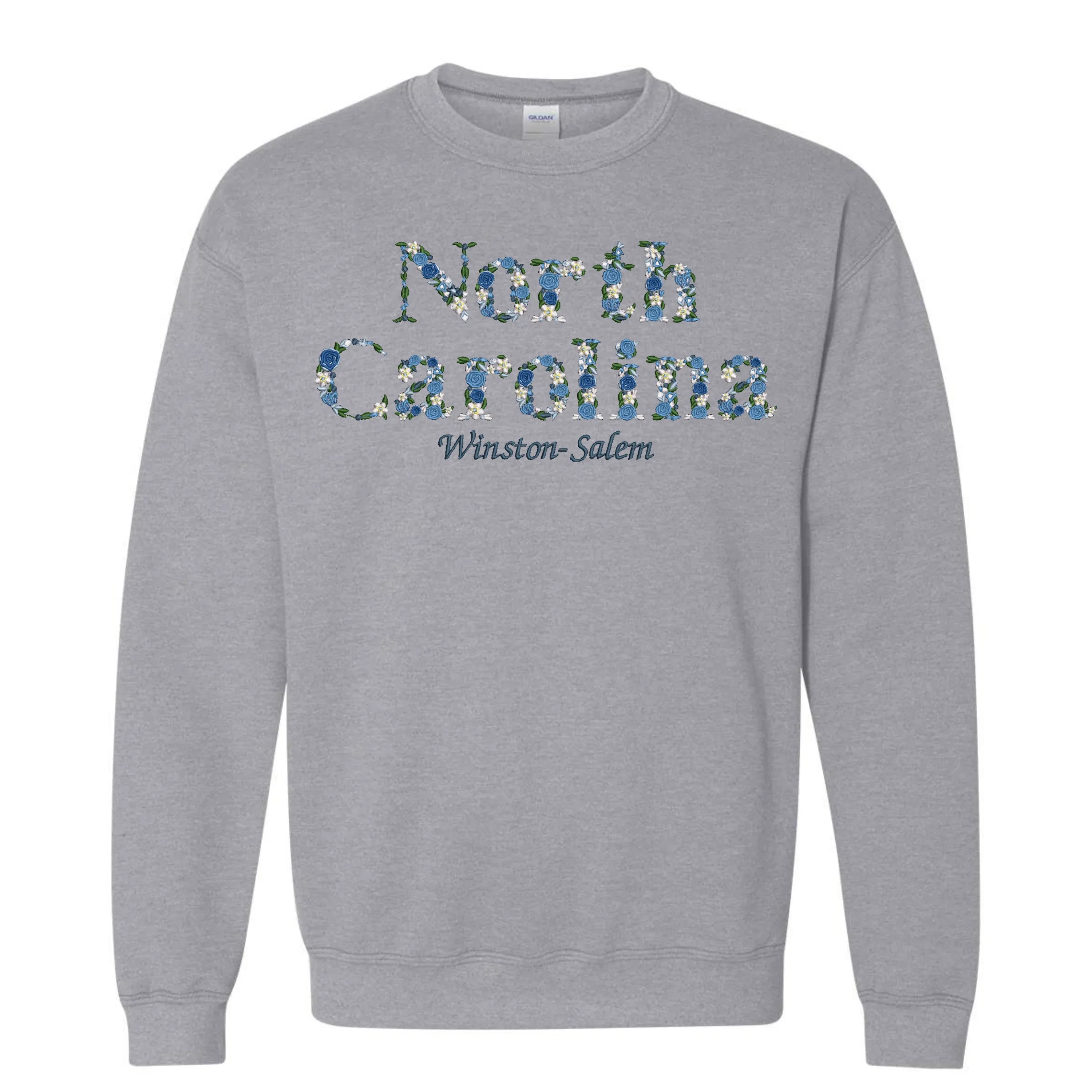 Custom Floral Embroidered Sweatshirt