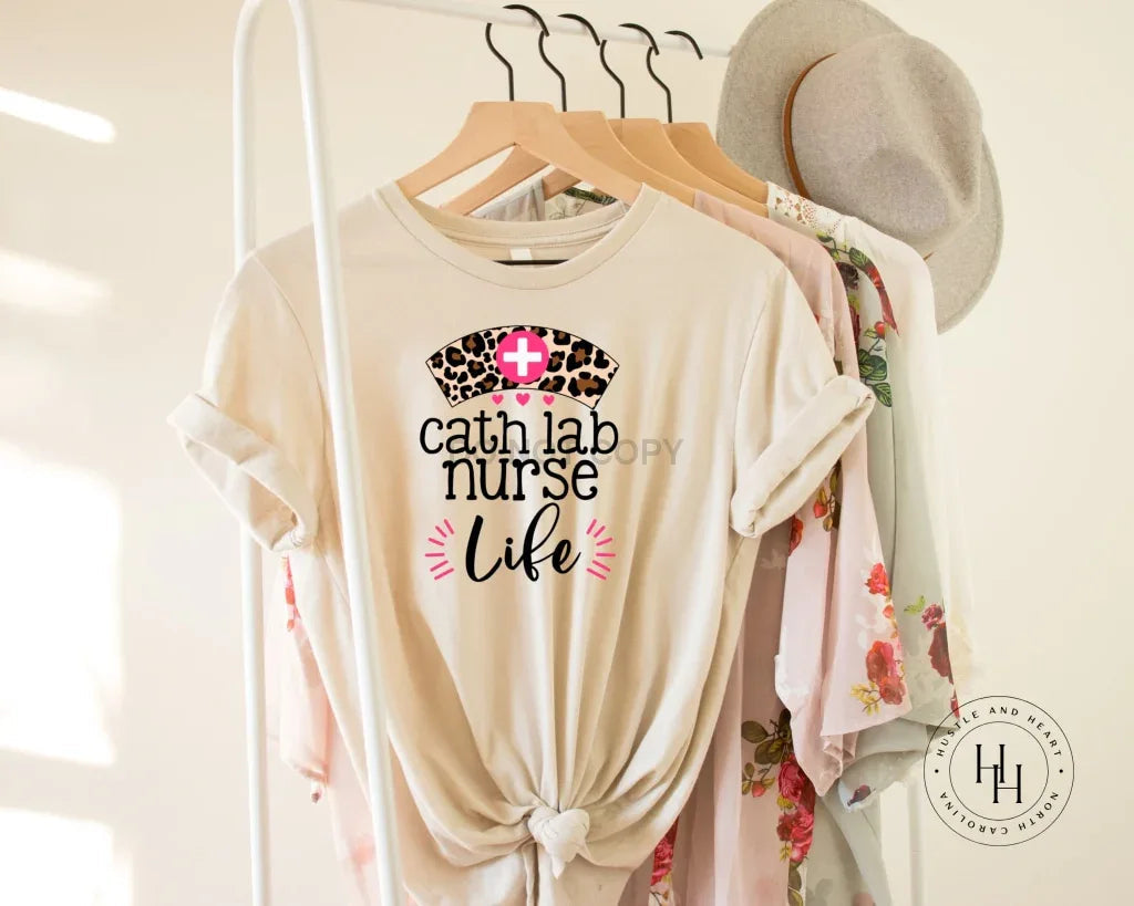 Nurse Life Leopard Hat Graphic Tee
