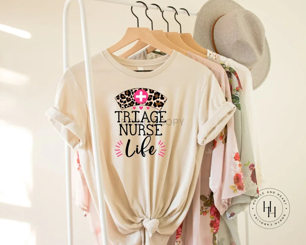 Nurse Life Leopard Hat Graphic Tee