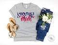 Patriotic Baseball Mom Doodle Graphic Tee