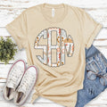 Peace & Love Monogram Graphic Tee